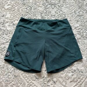 Oiselle Roga Running Athletic Dark Green Shorts Lined Size 8 Women’s
